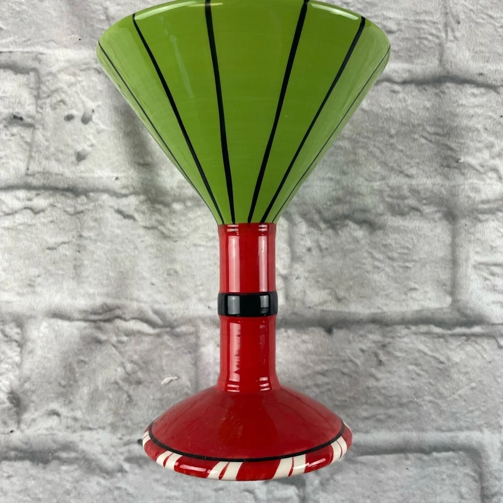 SCM Designs Santa Martini Glass Christmas Bar Glass Earthenware - Picture 3 of 5